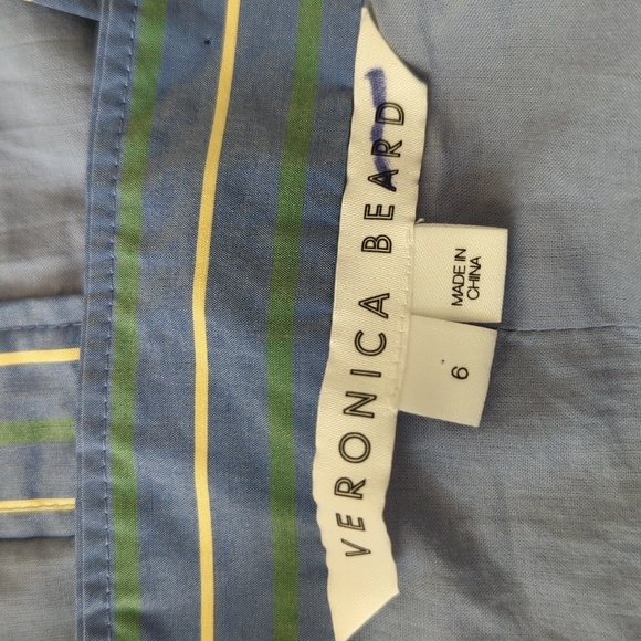 Veronica Beard Milton cropped striped poplin top - Picture 7 of 7